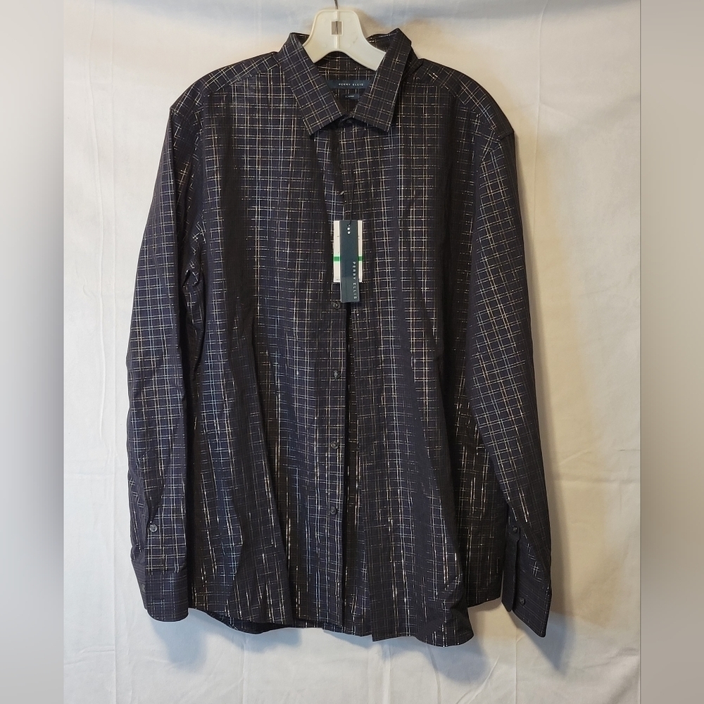 PERRY Ellis Casual Button Down Shirt NWT